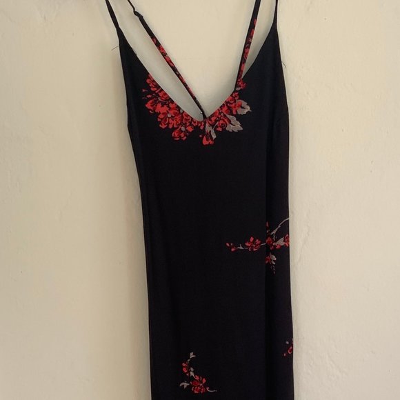 Reformation Black & Red Floral Dress - Picture 1 of 4